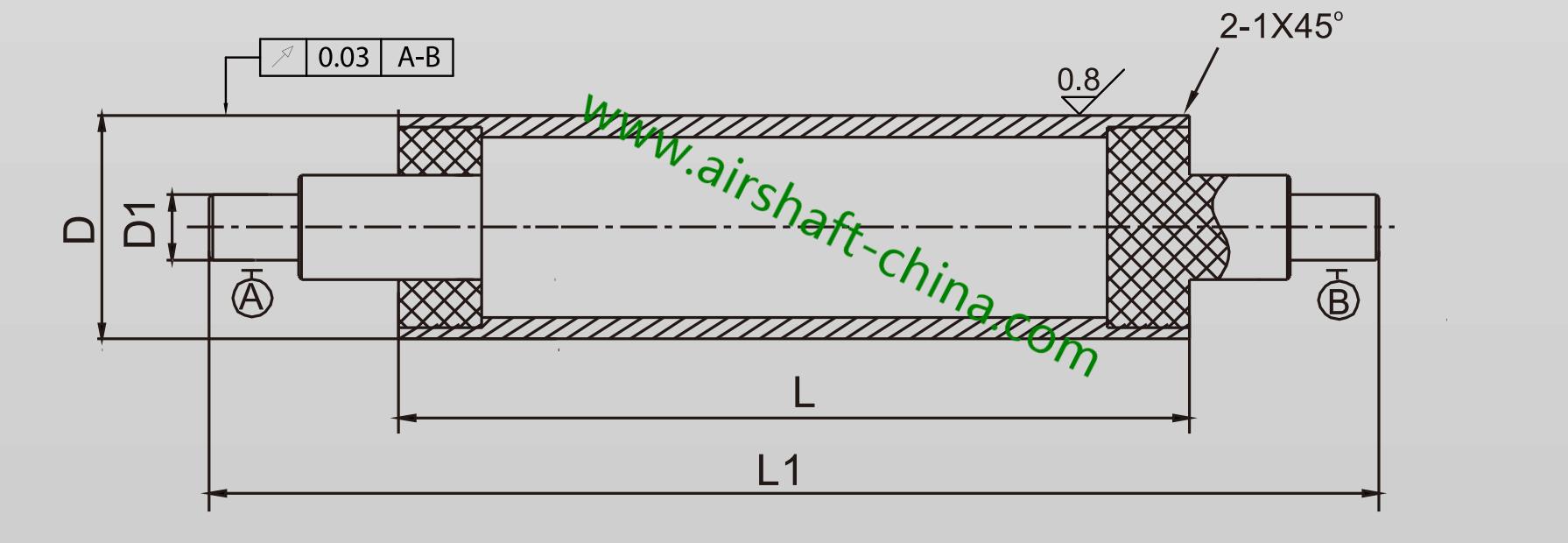 Aluminum Roller With Shaft Type