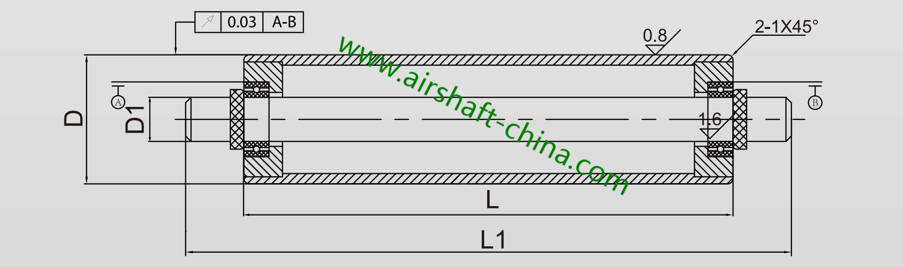 Aluminum Roller Through Shaft Type